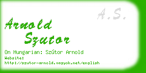 arnold szutor business card